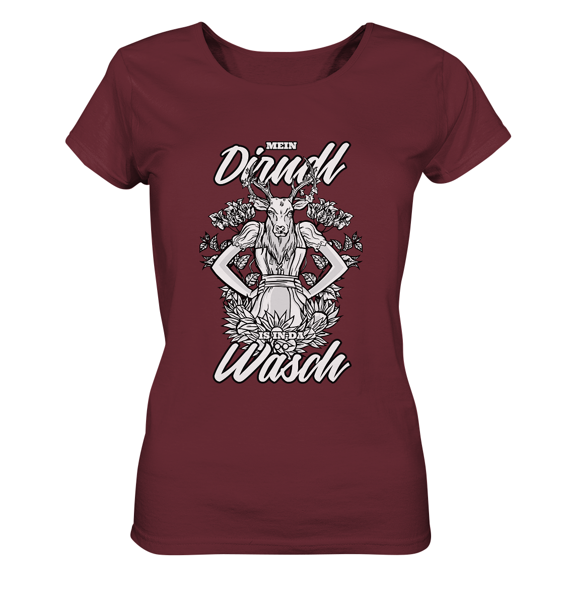 Mei Dirndl is in da Wäsch - Ladies Organic Shirt