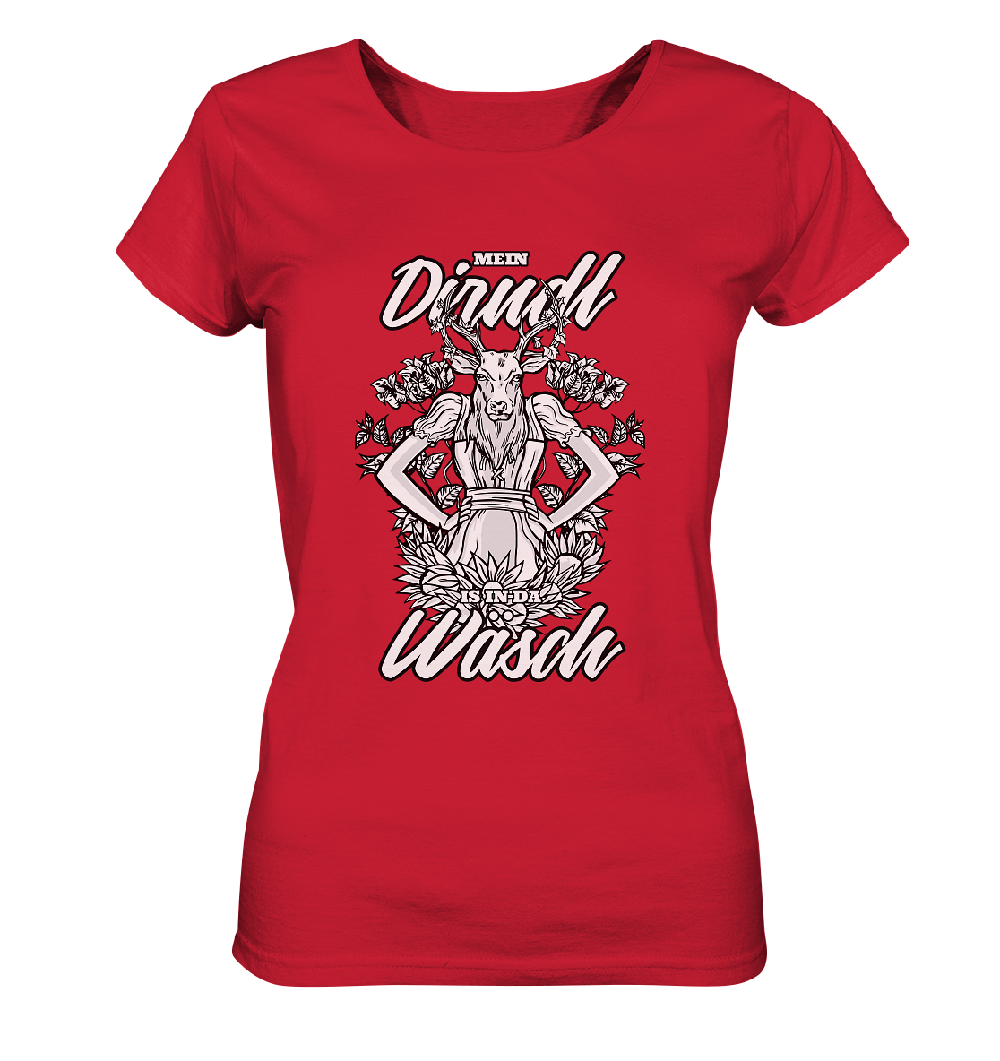 Mei Dirndl is in da Wäsch - Ladies Organic Shirt