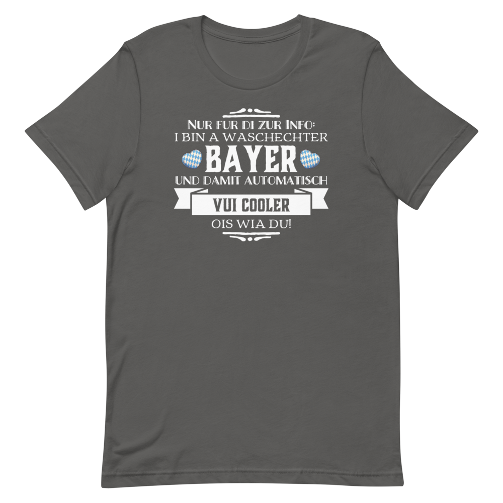 -WASCHECHTER BAYER- Kurzärmeliges Unisex-T-Shirt