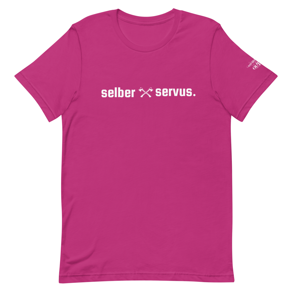 -selber servus- Kurzärmeliges Unisex-T-Shirt