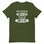 -WHAT HAPPENS IM WOID....-Kurzärmeliges Unisex-T-Shirt