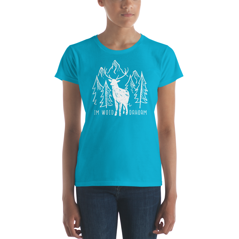 -IM WOID DAHOAM- Frauen Kurzärmeliges T-Shirt