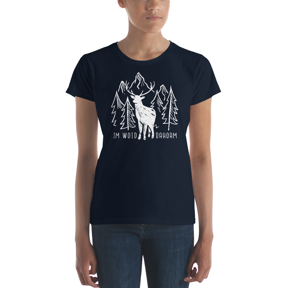 -IM WOID DAHOAM- Frauen Kurzärmeliges T-Shirt