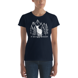 -IM WOID DAHOAM- Frauen Kurzärmeliges T-Shirt