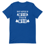 -WHAT HAPPENS IM WOID....-Kurzärmeliges Unisex-T-Shirt