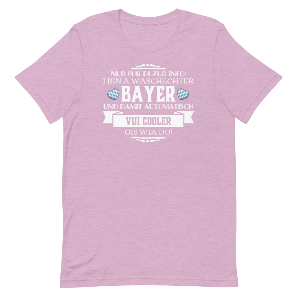 -WASCHECHTER BAYER- Kurzärmeliges Unisex-T-Shirt