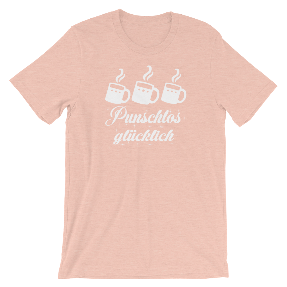 -PUNSCHLOS GLÜCKLICH- Kurzärmeliges Unisex-T-Shirt