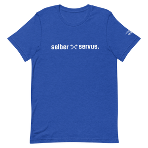 -selber servus- Kurzärmeliges Unisex-T-Shirt