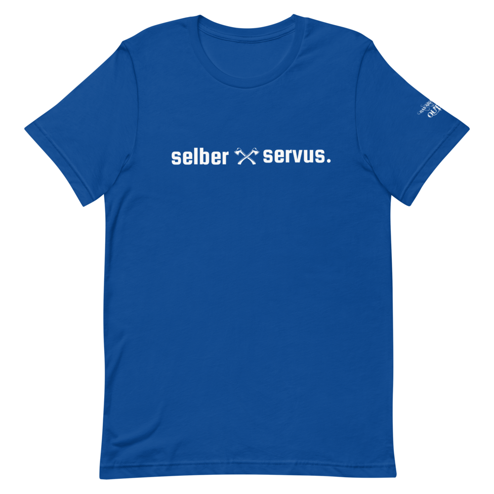 -selber servus- Kurzärmeliges Unisex-T-Shirt