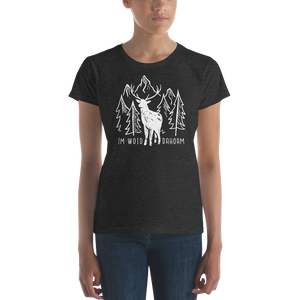 -IM WOID DAHOAM- Frauen Kurzärmeliges T-Shirt