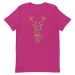 -HIRSCH AUS BLUMEN- Kurzärmeliges Unisex-T-Shirt