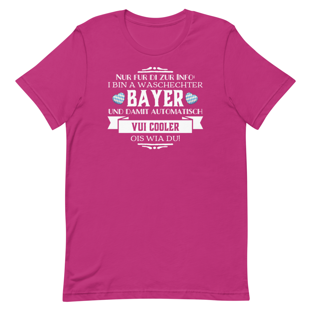 -WASCHECHTER BAYER- Kurzärmeliges Unisex-T-Shirt