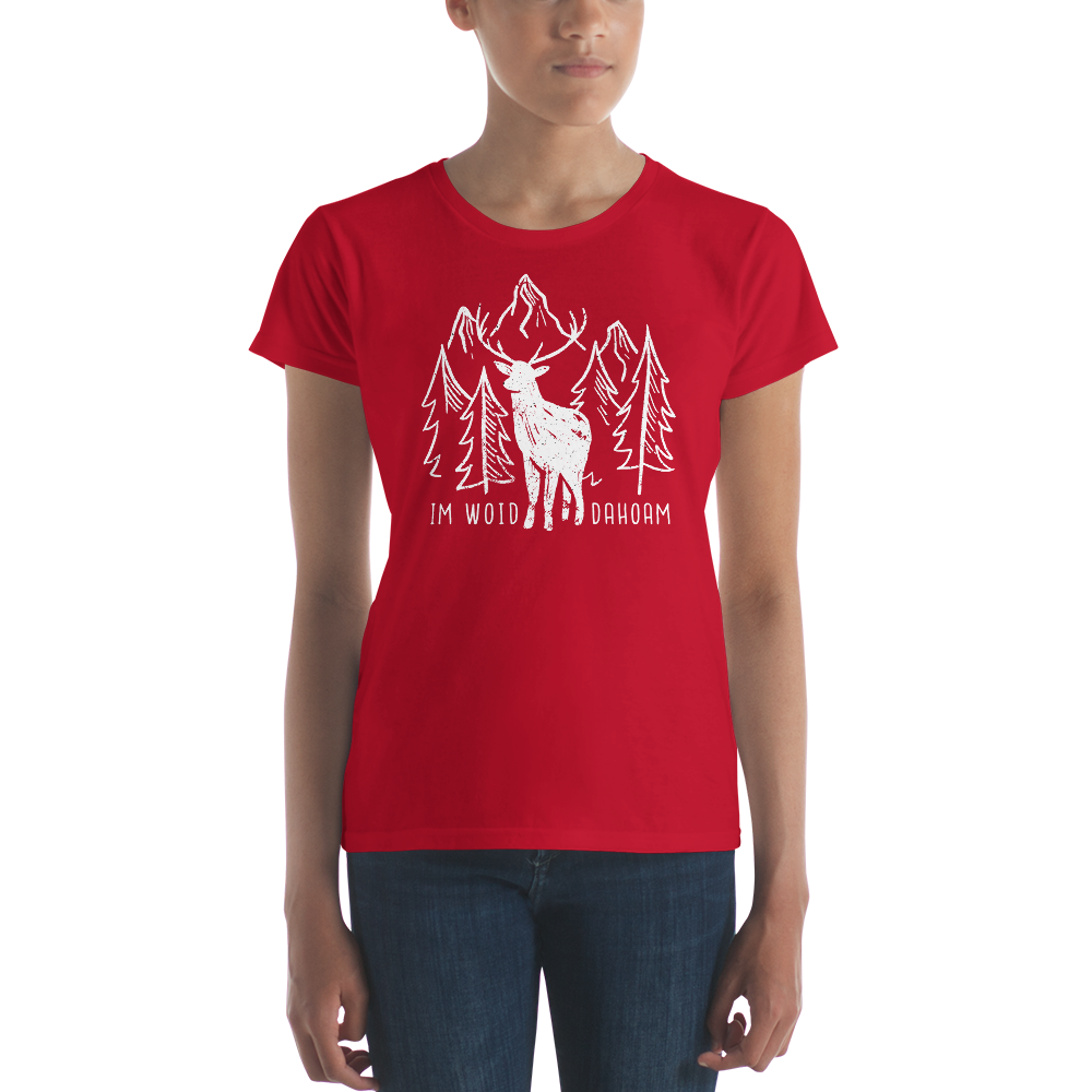 -IM WOID DAHOAM- Frauen Kurzärmeliges T-Shirt