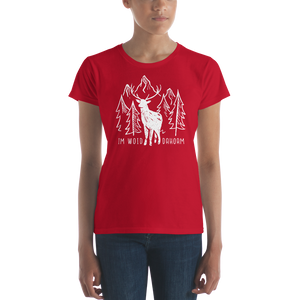 -IM WOID DAHOAM- Frauen Kurzärmeliges T-Shirt