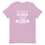 -WHAT HAPPENS IM WOID....-Kurzärmeliges Unisex-T-Shirt