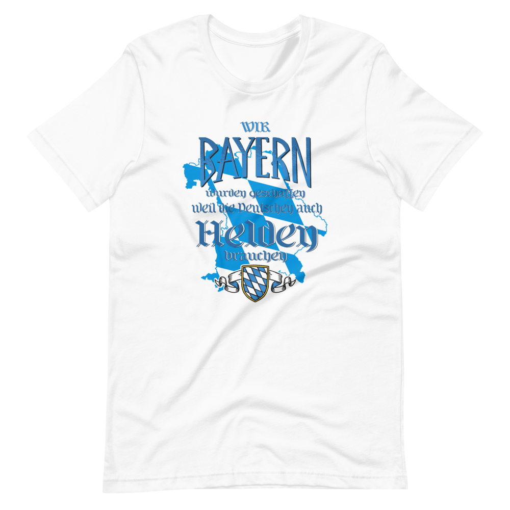 -Bayerische Helden- Kurzärmeliges Unisex-T-Shirt