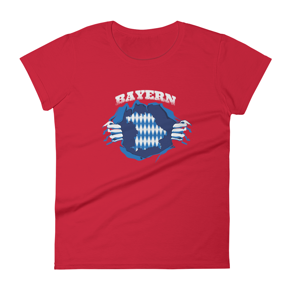 -BAYERN- Frauen Kurzärmeliges T-Shirt