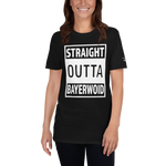 -STRAIGHT OUTTA BAYERWOID- Kurzarm-Unisex-T-Shirt