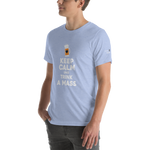 -KEEP CALM UND TRINK A MASS- Kurzärmeliges Unisex-T-Shirt