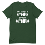 -WHAT HAPPENS IM WOID....-Kurzärmeliges Unisex-T-Shirt