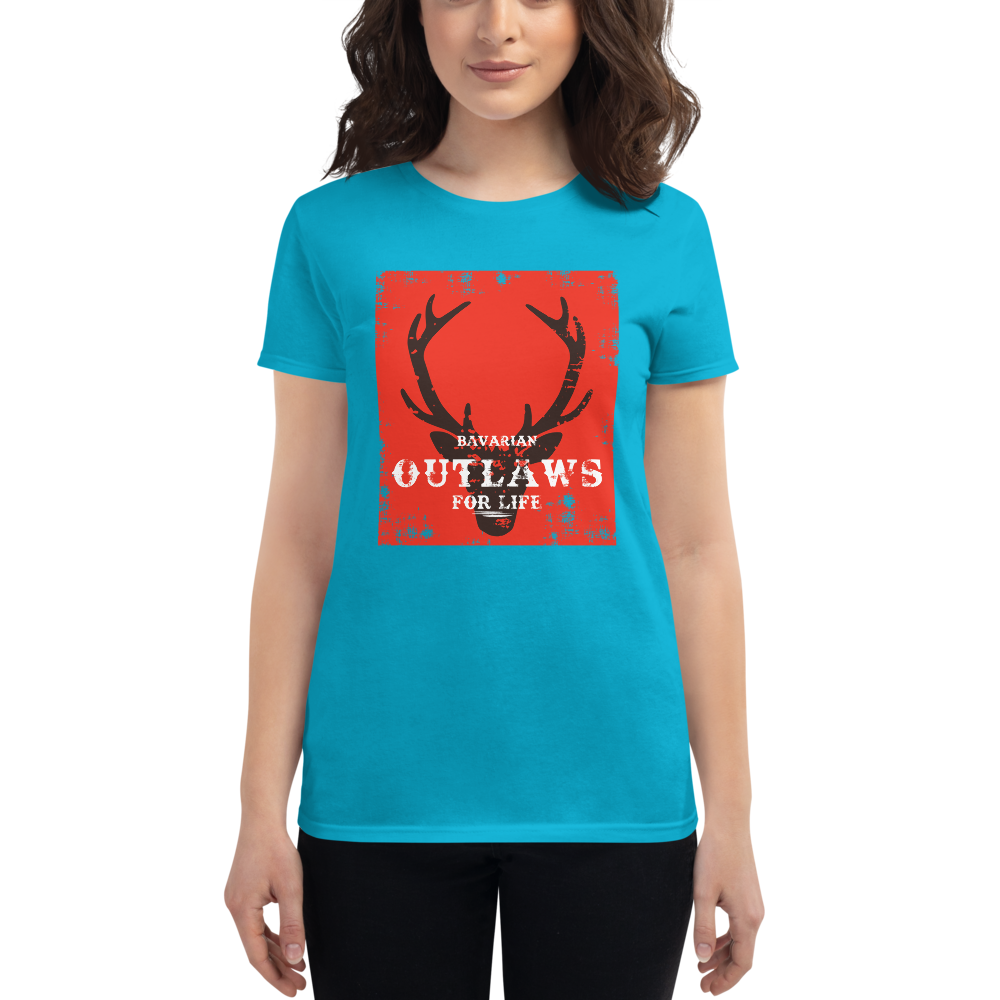 -BAVARIAN OUTLAWS FOR LIVE- Frauen Kurzarm T-Shirt