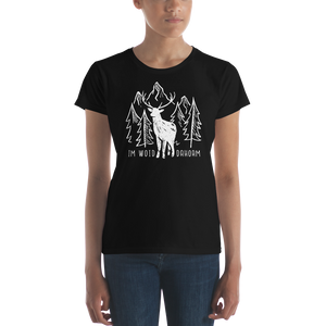 -IM WOID DAHOAM- Frauen Kurzärmeliges T-Shirt