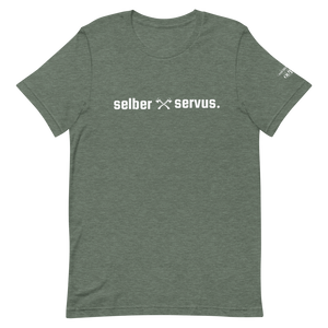 -selber servus- Kurzärmeliges Unisex-T-Shirt